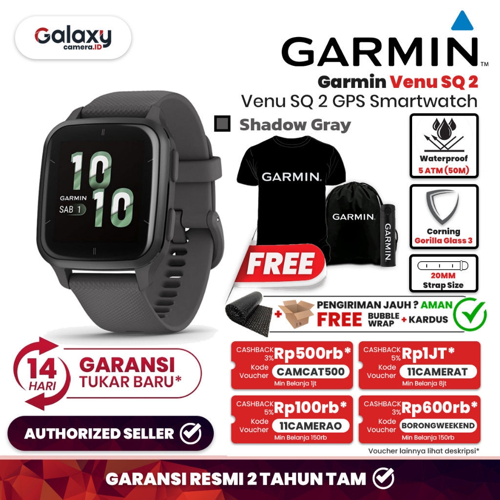 Jual Garmin Venu SQ 2 SQ 2 Square 2 Smartwatch Garansi Resmi TAM 2