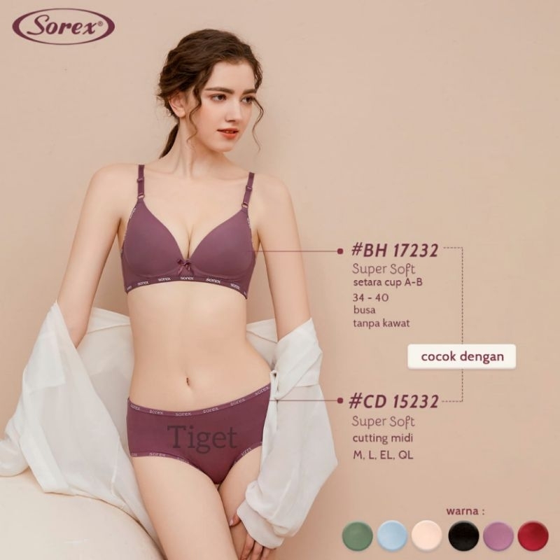 Jual Bh Bra Busa Sorex wanita Perumpuan Remaja Dewasa Ukuran Size 34 36 38  40 Tanpa kawat dan Busa Murah 17232