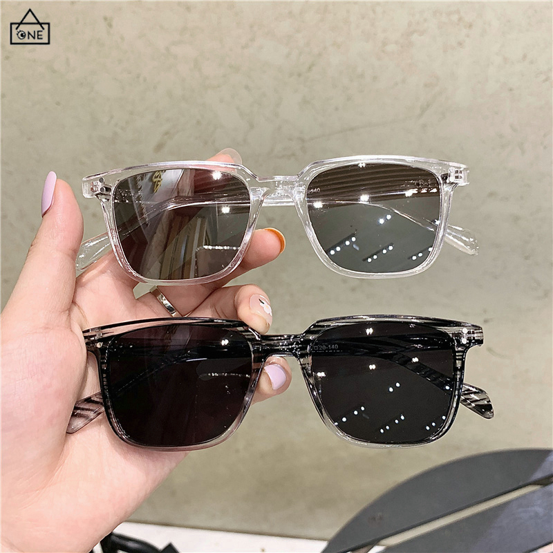 Jual Kacamata Hitam Persegi Wanita/ Pria Gaya Retro Sempit Frame Murah