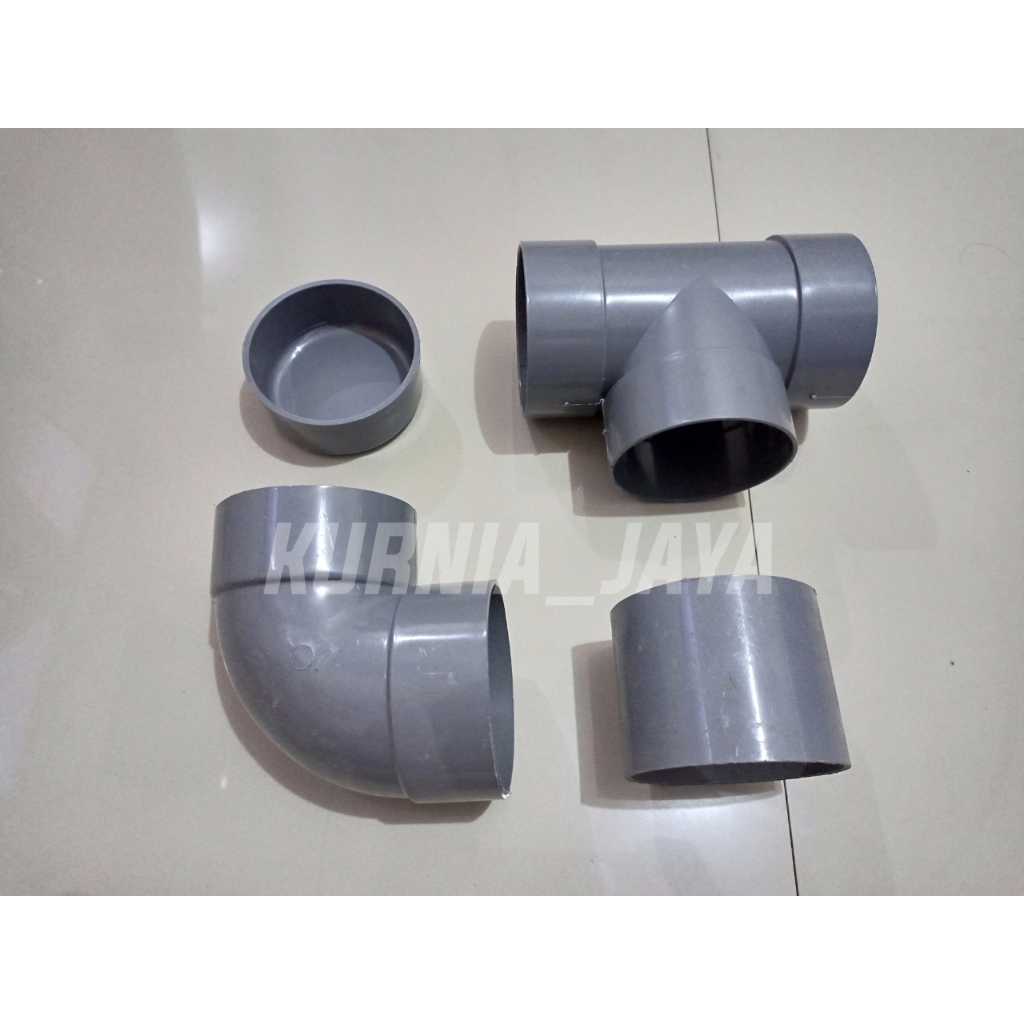 Jual SAMBUNGAN PIPA PVC UKURAN 2,5 INCH ( TEE, KNEE, SOCKET Dan DOP ...