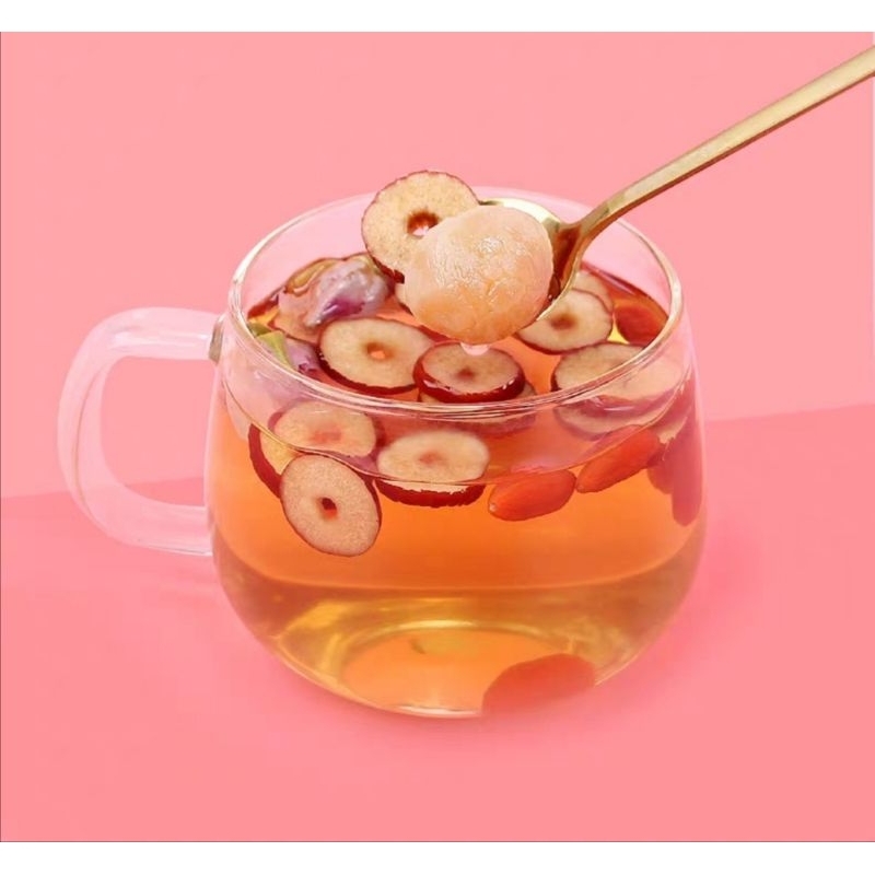 Jual teh kurma merah longan mawar kici/angcou teh isi 10 bks | Shopee ...