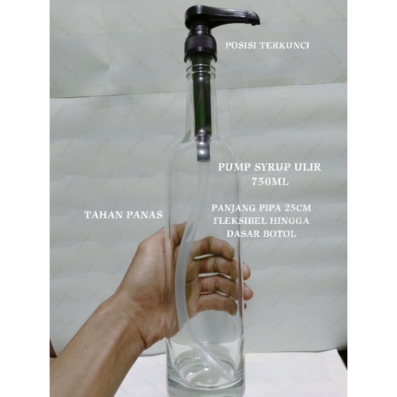 Jual botol kaca pump syrup pump sirup ulir universal Shopee Indonesia