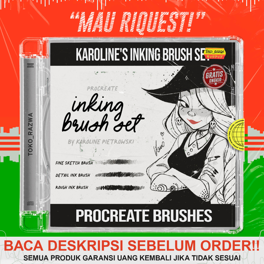 Jual Procreate Brush - Karoline's Inking Brush Set for Procreate ...