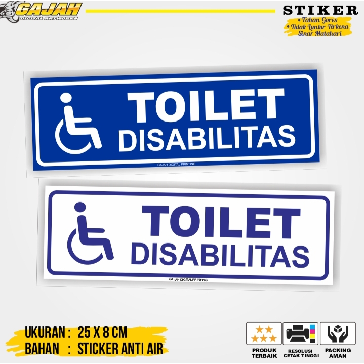 Jual Stiker Toilet Disabilias / Stiker Penunjuk Toilet Disabilitas ...