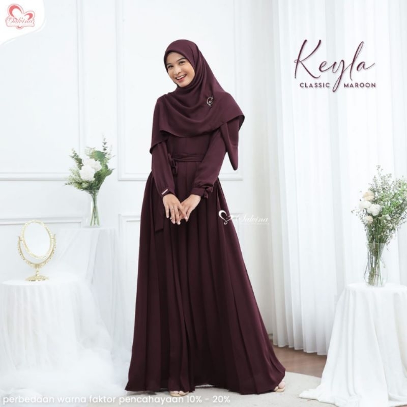 Jual Gamis Polos Keylsa Dress Original Salvina ( Gamis saja) | Shopee