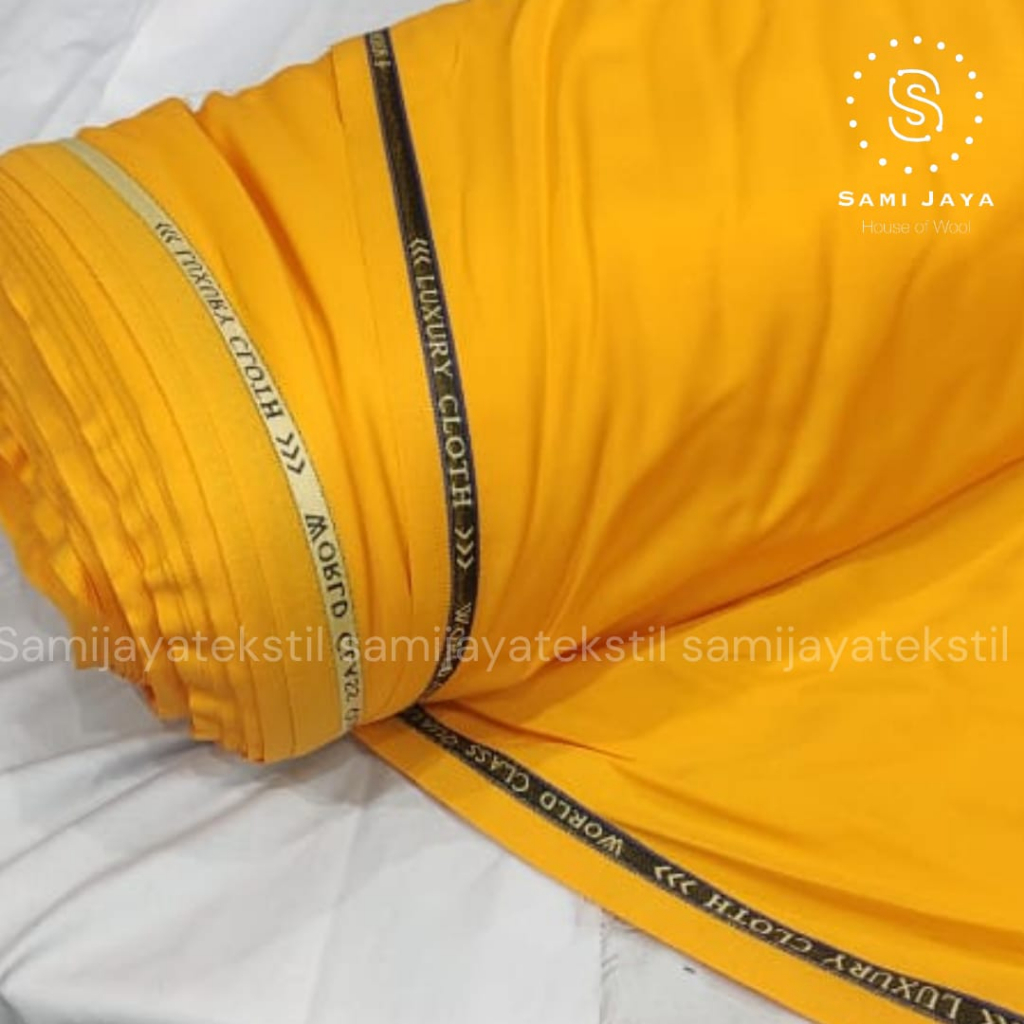 Jual Kain Bahan Jas & Celana Wedding / Seragam warna Kuning YELLOW Doff ...