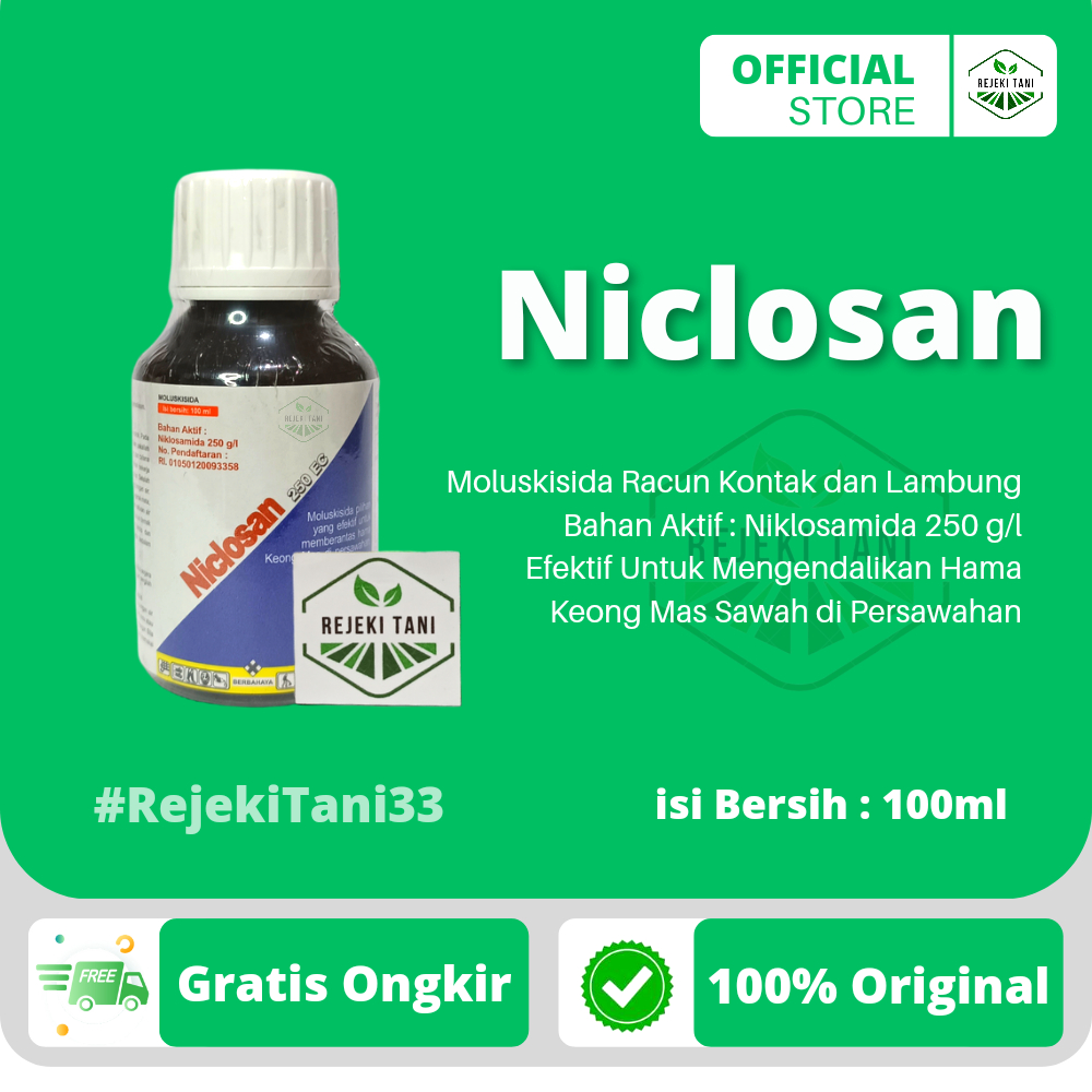 Jual Moluskisida NICLOSAN 250 EC 100ml Racun Kontak dan Lambung Efektif