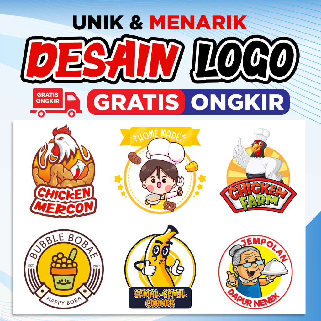Jual JASA DESAIN LOGO KULINER LOGO UMKM DESAIN LOGO MURAH DESAIN