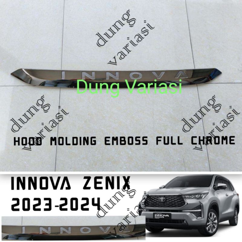 Jual Hood Molding List Kap Mesin Innova Zenix 2023 2024 Emboss Chrome