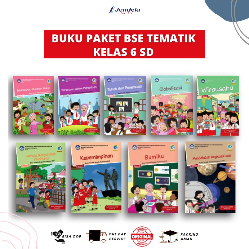 Jual Buku Tema Kelas 6 SD Tema 1-9 Buku Paket SD Kelas 6 BSE Tematik ...