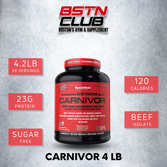 Musclemeds Carnivor Whey 4lb Beef Protein Free Shaker Original - Vanila main image 1