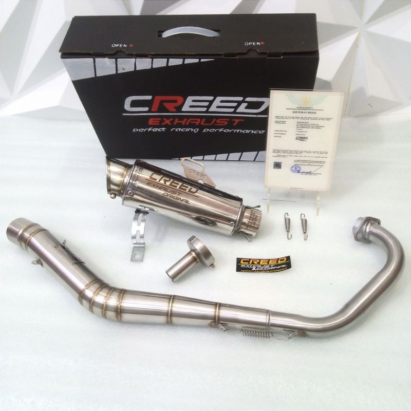 Jual Knalpot Racing CREED EXHAUST ORIGINAL Fullset TR PRO CBR R15 V1 V2 ...