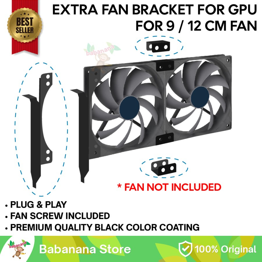 Jual Pci Bracket Fan Kipas Cooling Cm Dual Fans Vga Gpu Mounting