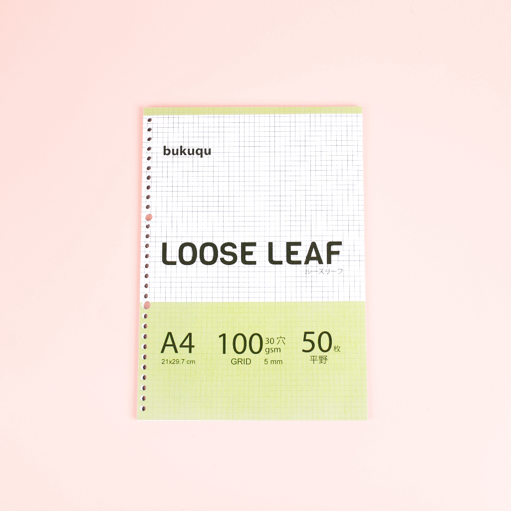 Jual A Loose Leaf Hvs Grid By Bukuqu Shopee Indonesia