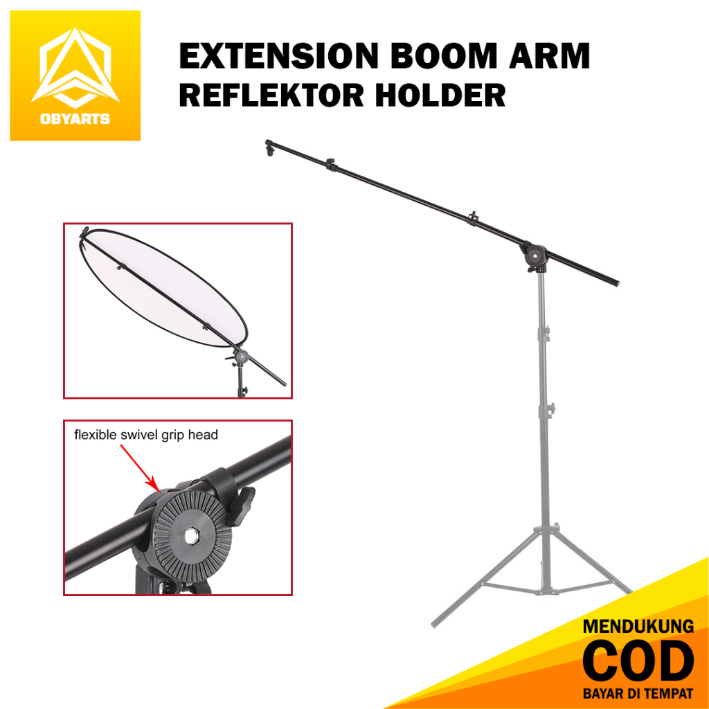Jual Swivel Extension Boom Arm Holder Reflector Diffuser Clamp Flat ...