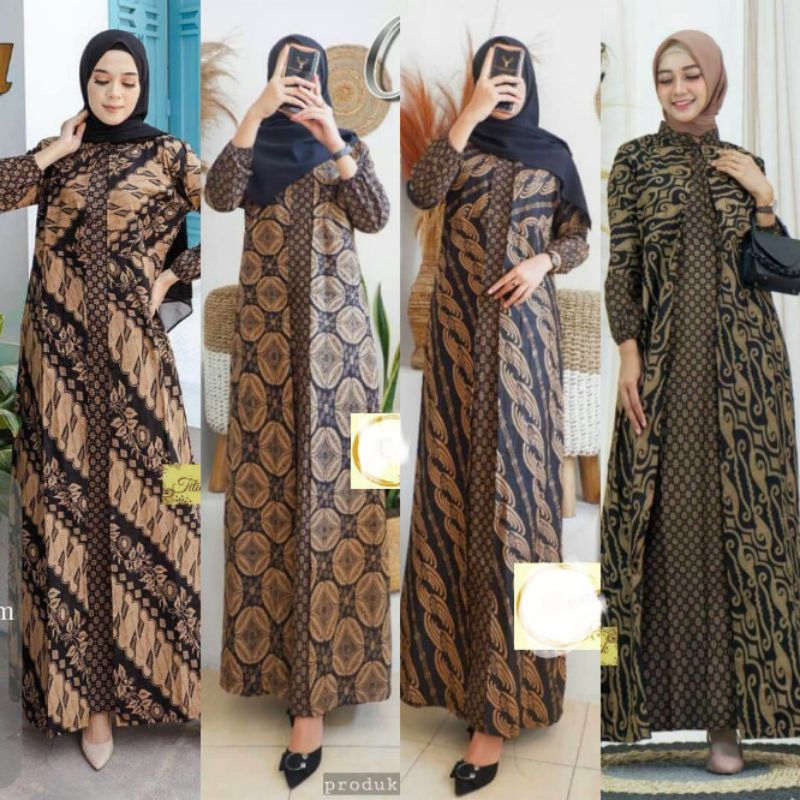 Jual Gamis Batik Wanita Dewasa Jumbo Premium Modern Shopee Indonesia