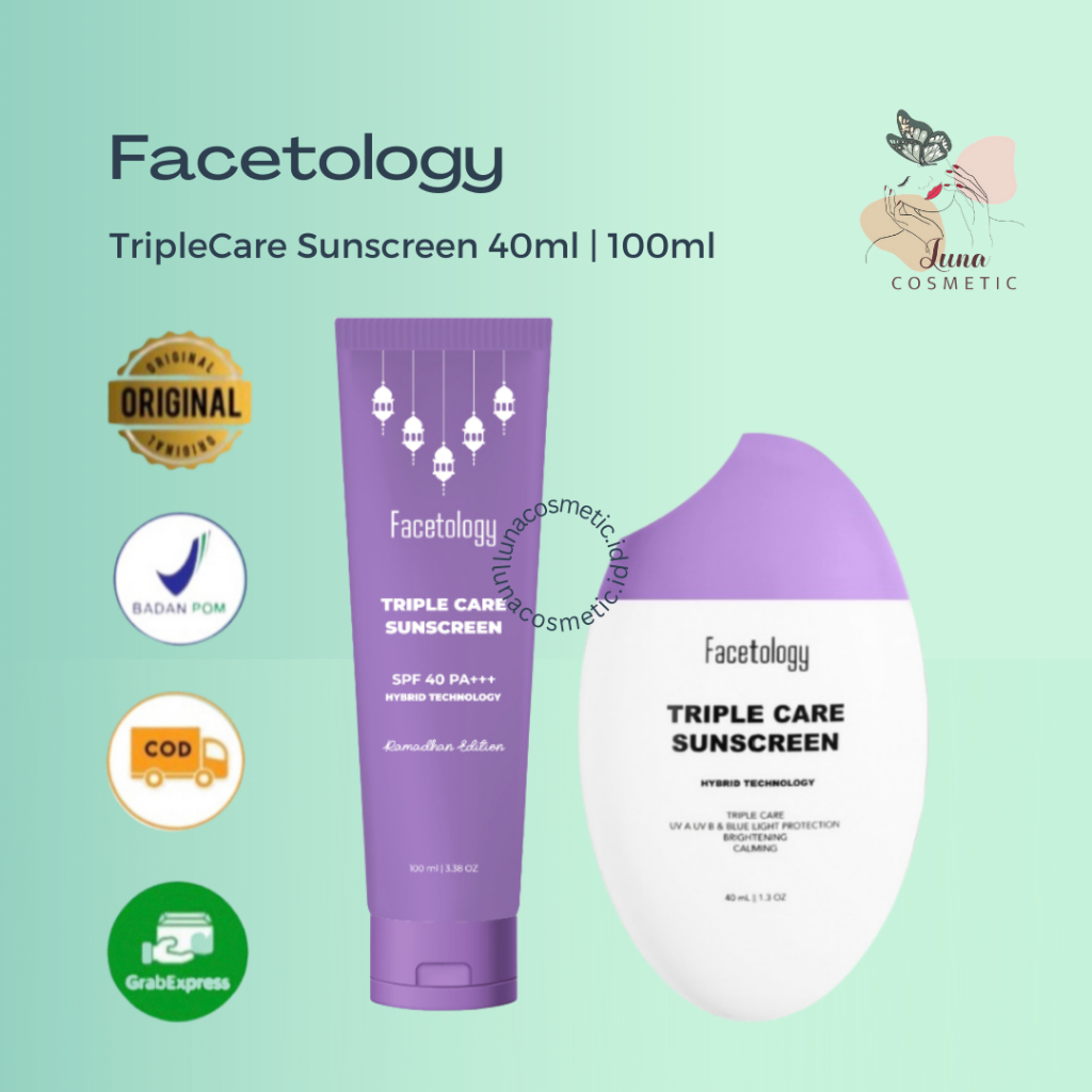 Jual Facetology Triple Care Sunscreen Ml Spf Pa Hybrid Uv Filters Niacinamide