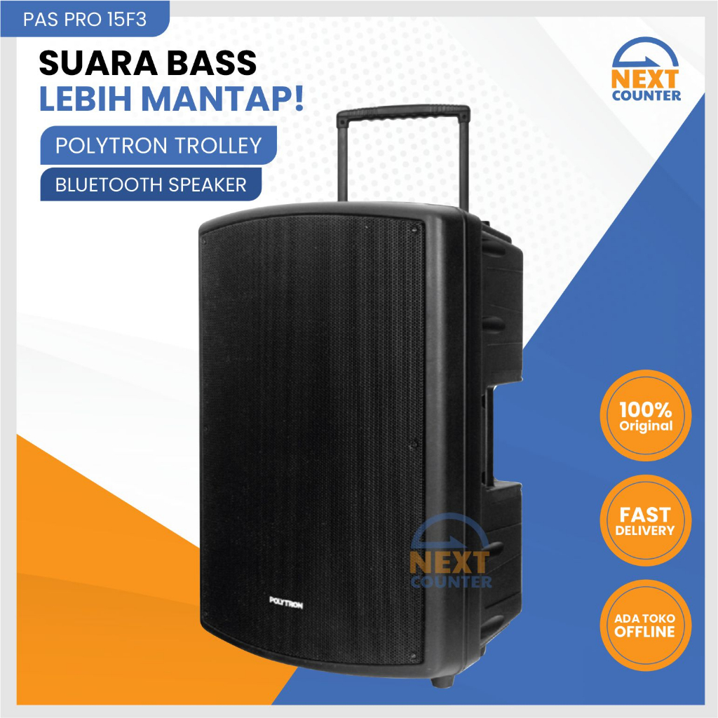 Jual Polytron Bluetooth Trolley Speaker Active Speaker Aktif Karaoke 15