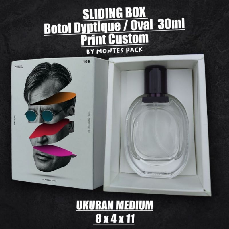 Jual BOX SLIDING Print custom Botol OVAL 30ml / Custom print dyptique ...