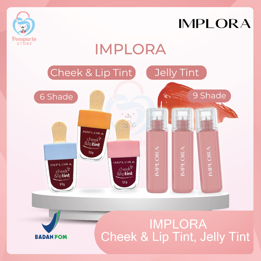 Jual IMPLORA Cheek & Lip Tint Model Ice Cream / Jelly Tint Set
