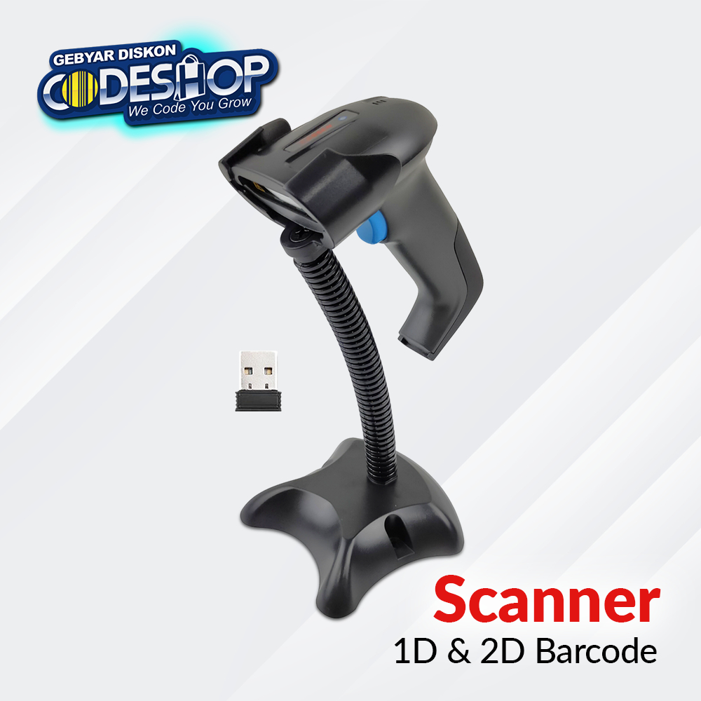 Jual Kassen KS606 Scanner Barcode 2D Wireless Auto Scan Dongle USB