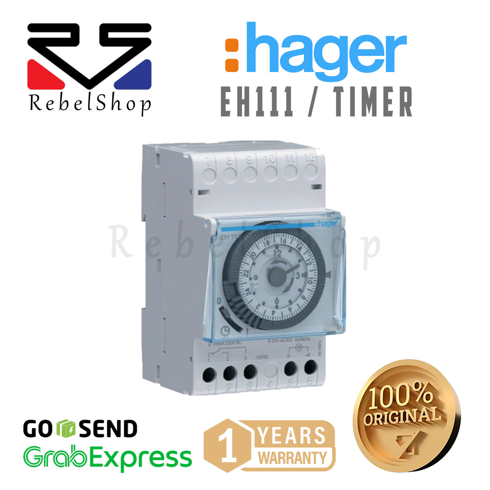 Jual Hager Timer EH111 Time Switch Analog Otomatis Auto 16A 230V 50HZ