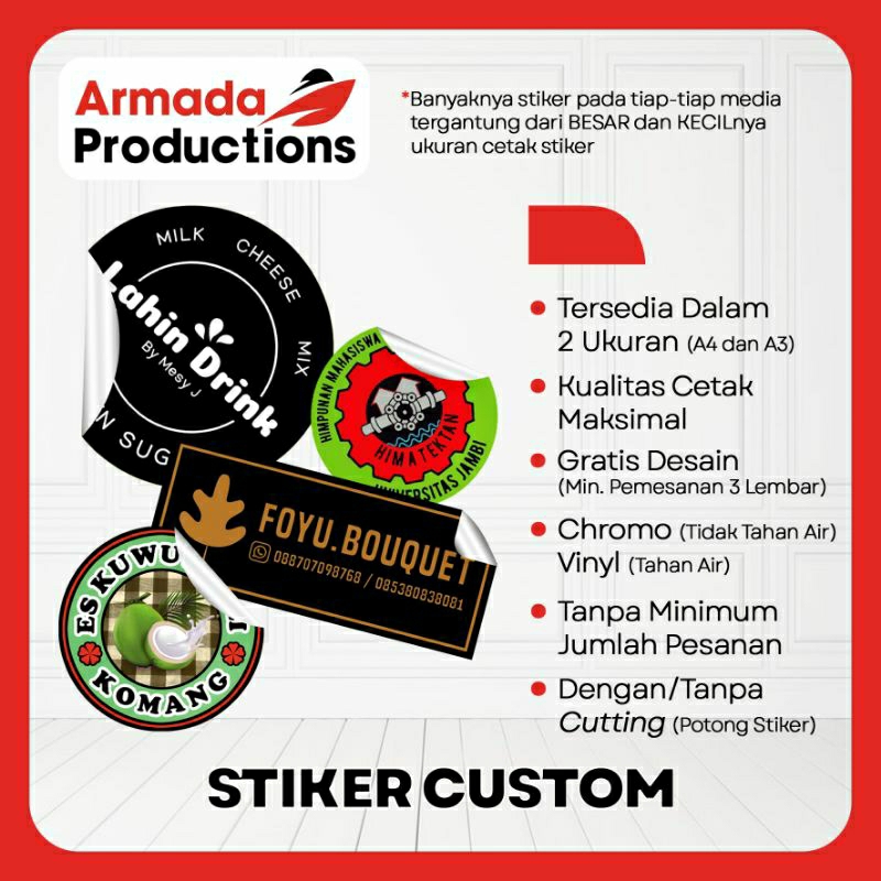 Jual STIKER CUSTOM (GRATIS DESAIN) | Shopee Indonesia