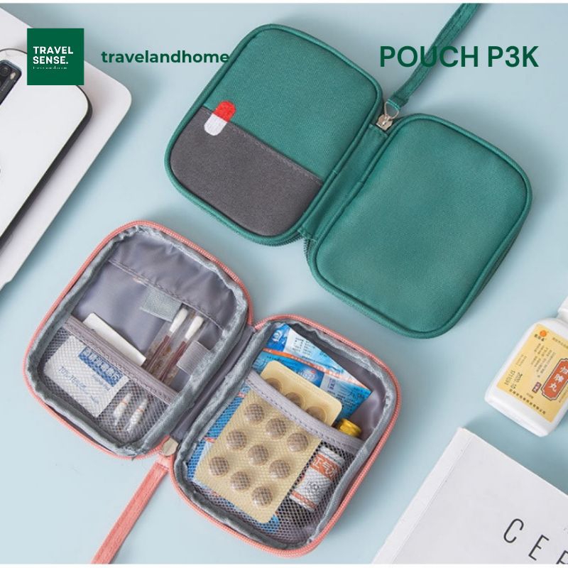 Jual 【TAMA】KOTAK OBAT P3K Mini Pouch KOREA Tempat Obat Bag Organizer