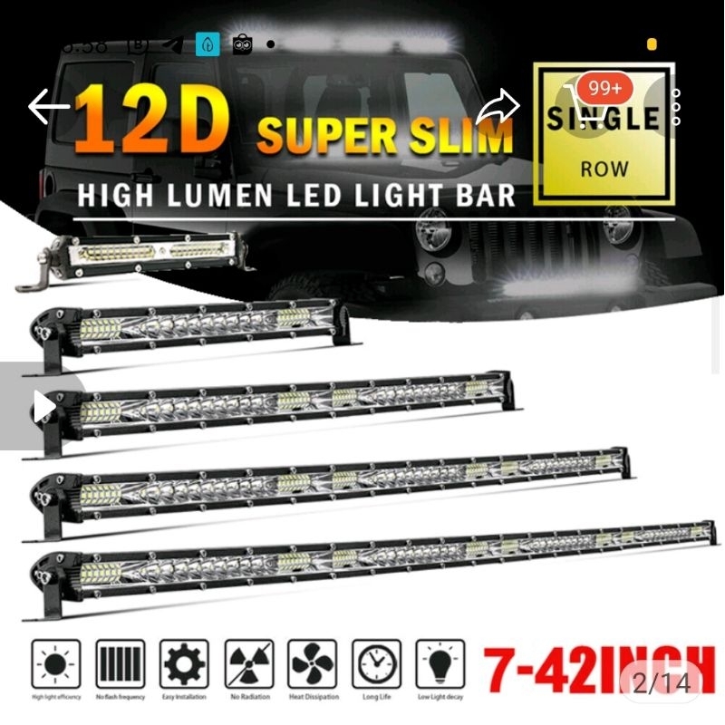 Jual Macam2 Lampu tembak sorot LED bar off-road spot light mobil ...