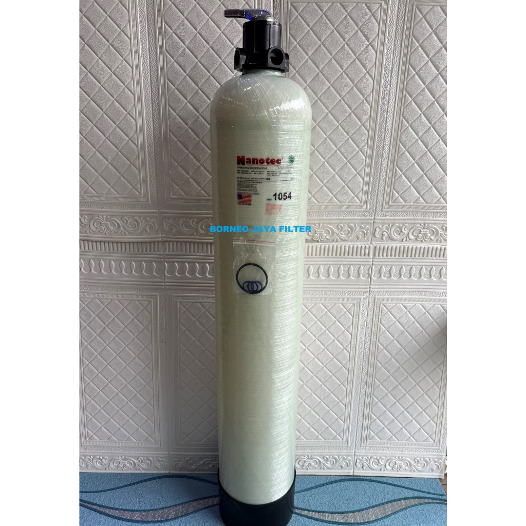 Jual Tabung Media Filter Air FRP 1054 Nanotec + Kepala valve 3 way