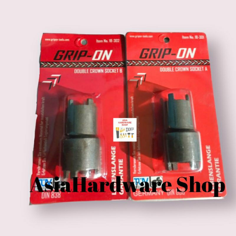 Jual PAKET GRIP ON Mur Kopling Double Crown Socket Tipe A & B Kunci ...