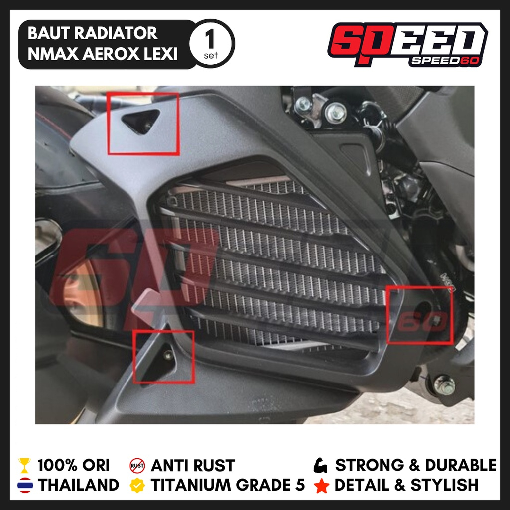 Jual Baut Cover Tutup Radiator Nmax Baut Titanium Grade Thailand King