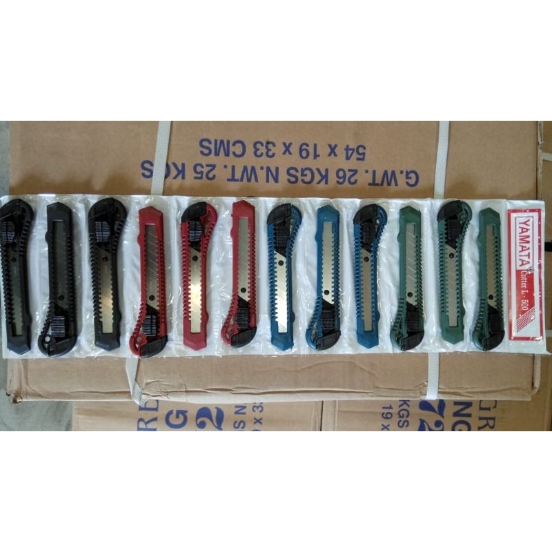 Jual Pisau Cutter Piso Cutter cuter kater Besar Pemotong Dus ATK Yamata ...