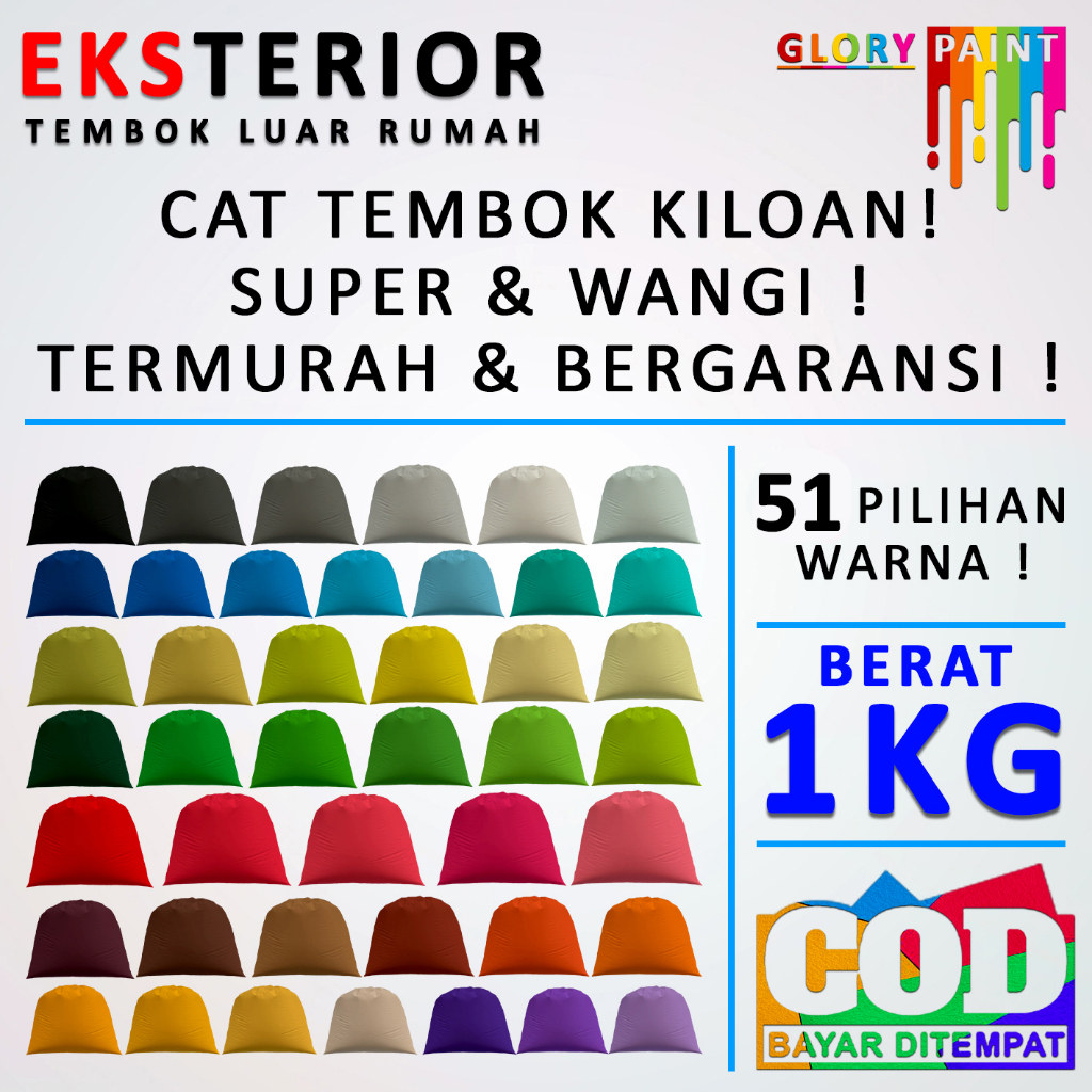 Jual Cat Tembok Kiloan 1 Kg Extra Super Murah Wangi dan Bagus Shopee