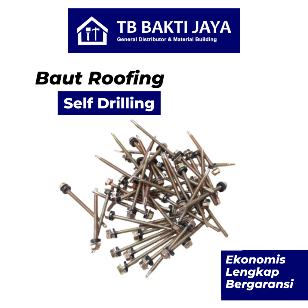 Jual Baut Roofing Sekrup Roofing Skrup Baja Ringan Baut Rufing