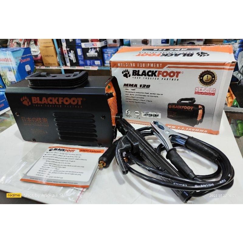 Jual Mesin Las Blackfoot Mma120 350 Watt Inverter Igbt Trafo Las