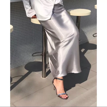Rok Satin Lilit Midi Skirt Marmaid Maxi Korea Panjang Bahan Velvet Maxmara Roberto Cavali Pesta