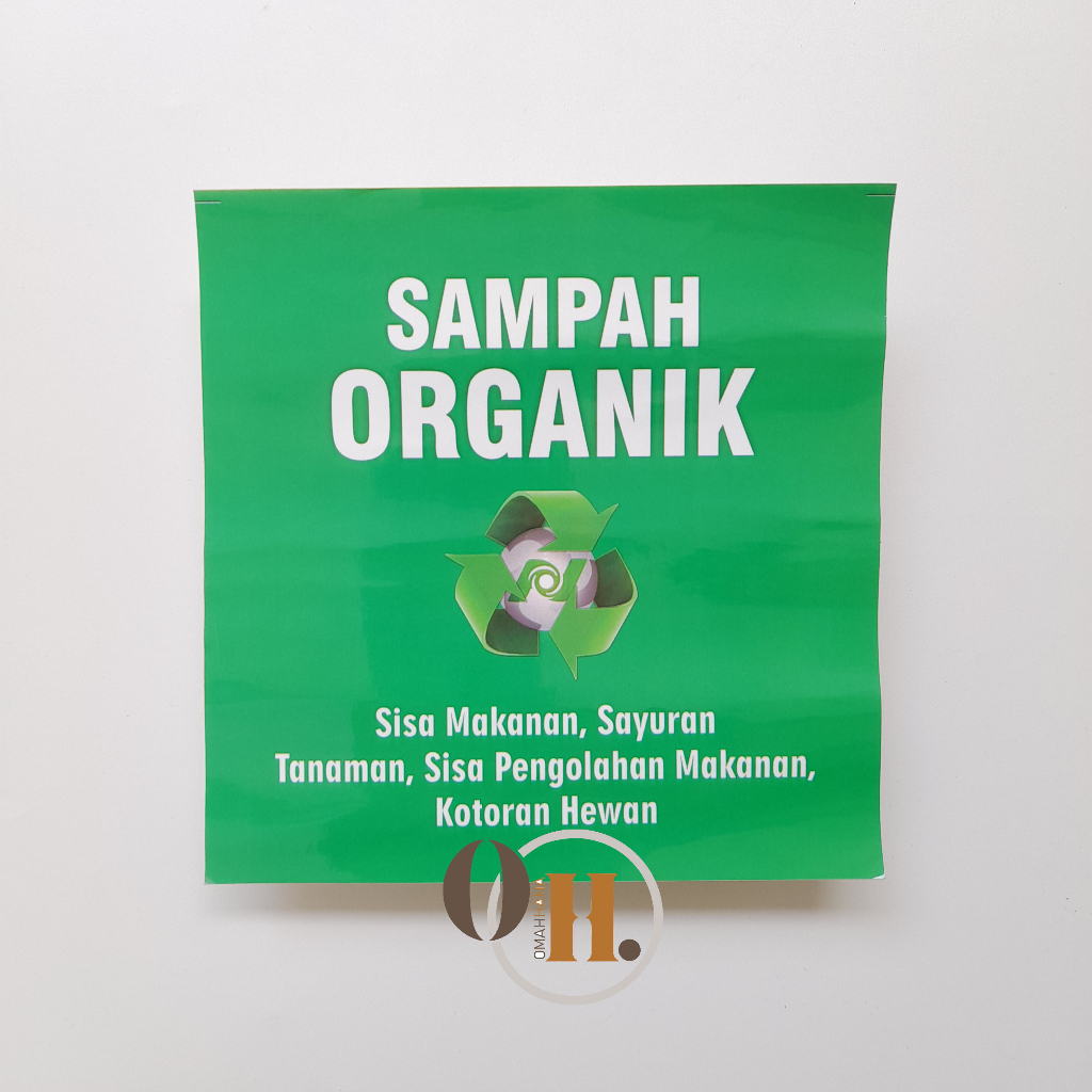 Jual Stiker Sampah Organik - Stiker Tempat Sampah Organik - Stiker ...