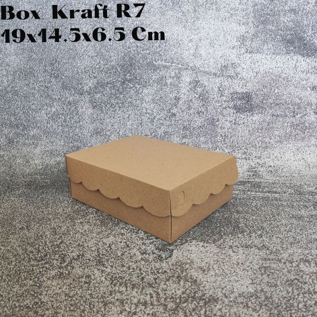 Jual Dus Box Kue R7 Kotak Nasi Kraft Coklat Renda 19x145x65 Box Kue Roti Bolu Cupcake Shopee 0307