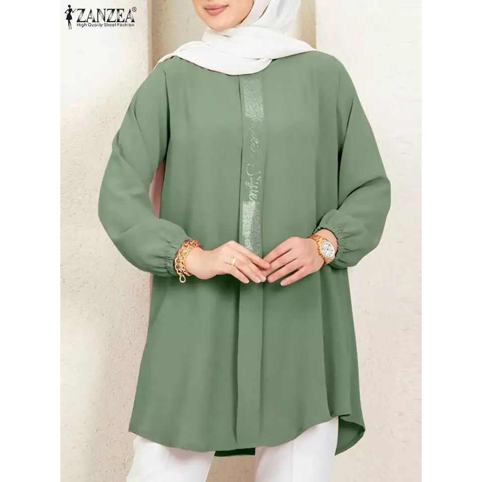 Jual ATASAN WANITA LENGAN PANJANG MODEL ZANZEA TERBARU/BLUS WANITA