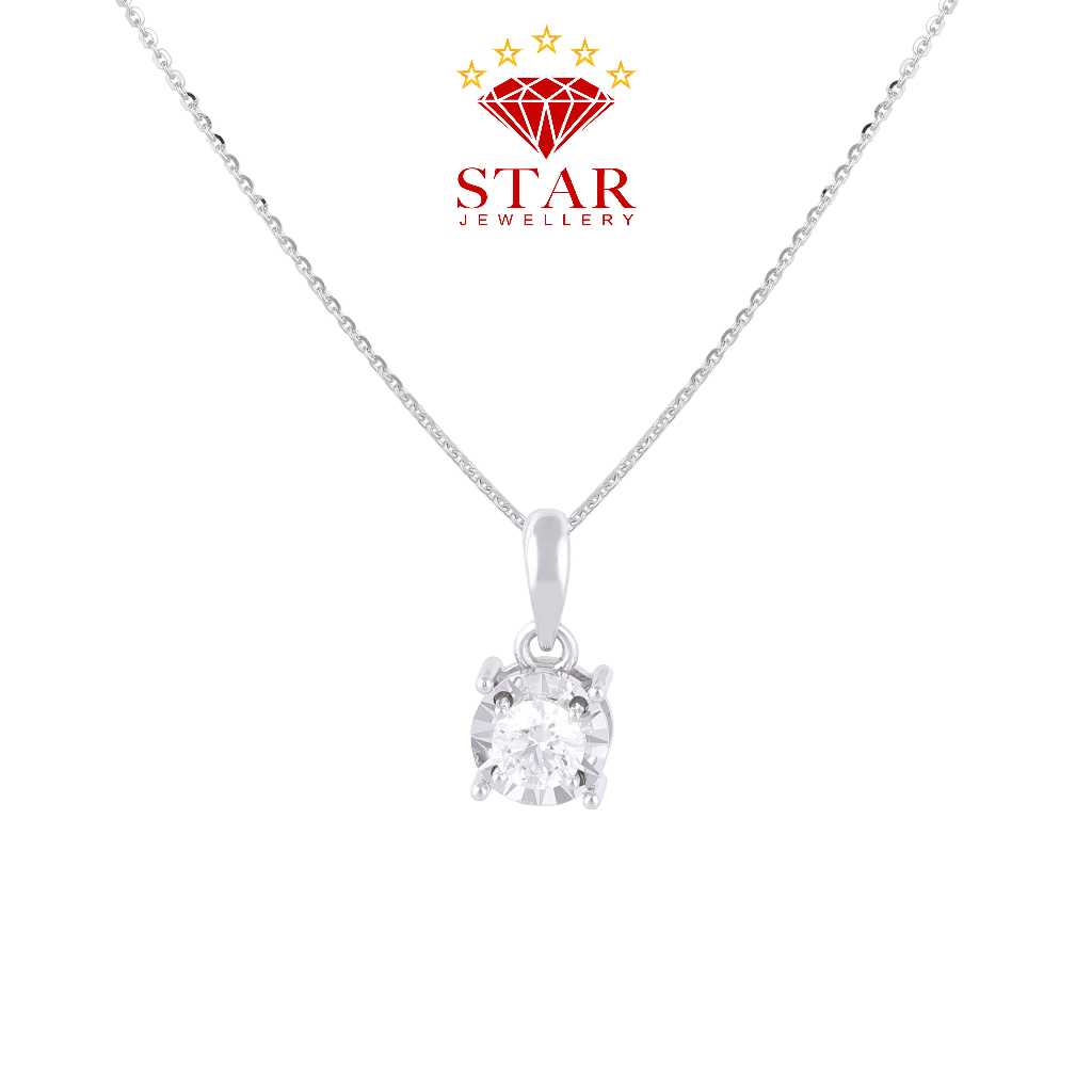 Solitaire Pendant Trumiracle Diamond Necklace Cushion Cut