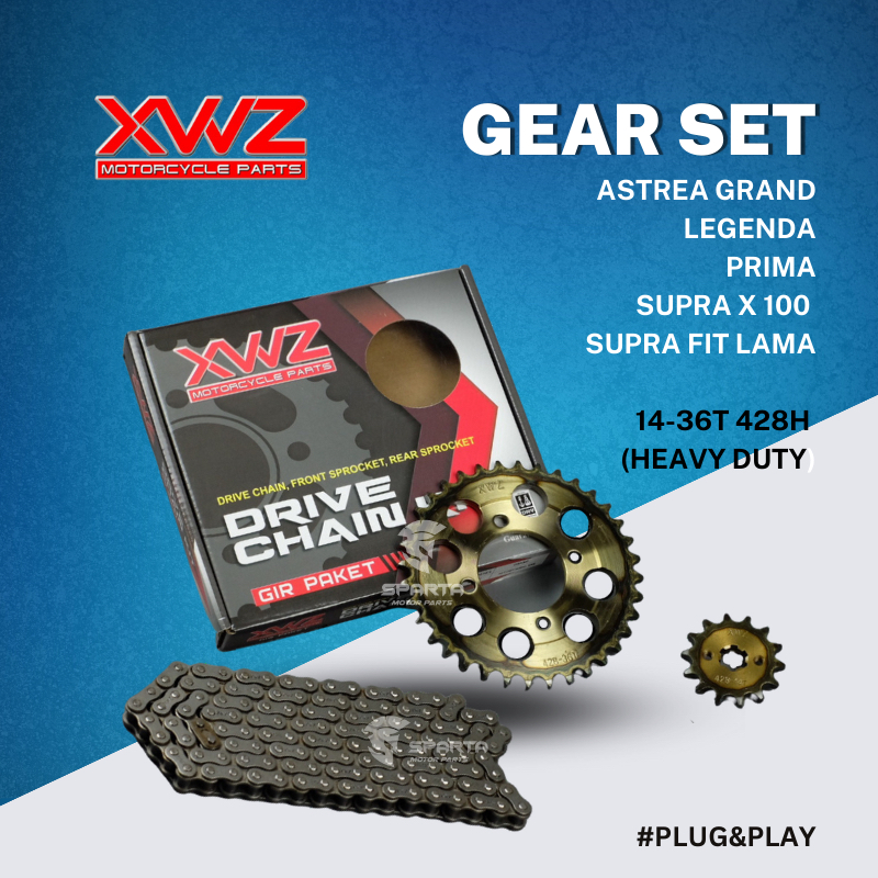 Jual Gear Gir Set Gir Paket Astrea Grand Supra X Supra Lama Supra Fit Lama Legenda Xwz Baja