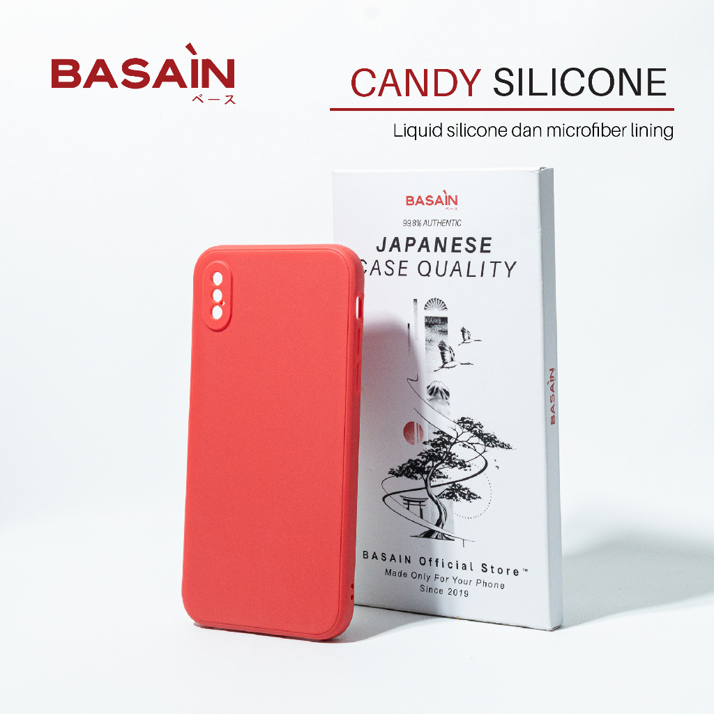 Jual BASAIN Casing iPhone X/Xs/Xr/Xs Max Candy Silicone Case Red