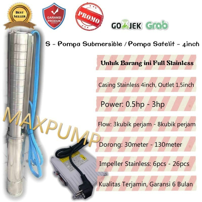 Jual Mesin Pompa Air Satelit Submersible Pump Casing Inch Outlet