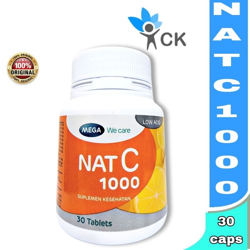Jual MEGA WE CARE NAT C 1000 MG BOTOL / NAT C ESTER vitamin C aman