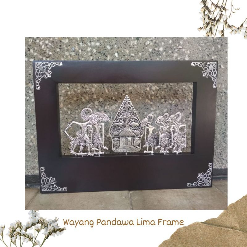Jual Souvenir Wayang Pandawa Lima Frame Hiasan Dinding Pandawa Lima