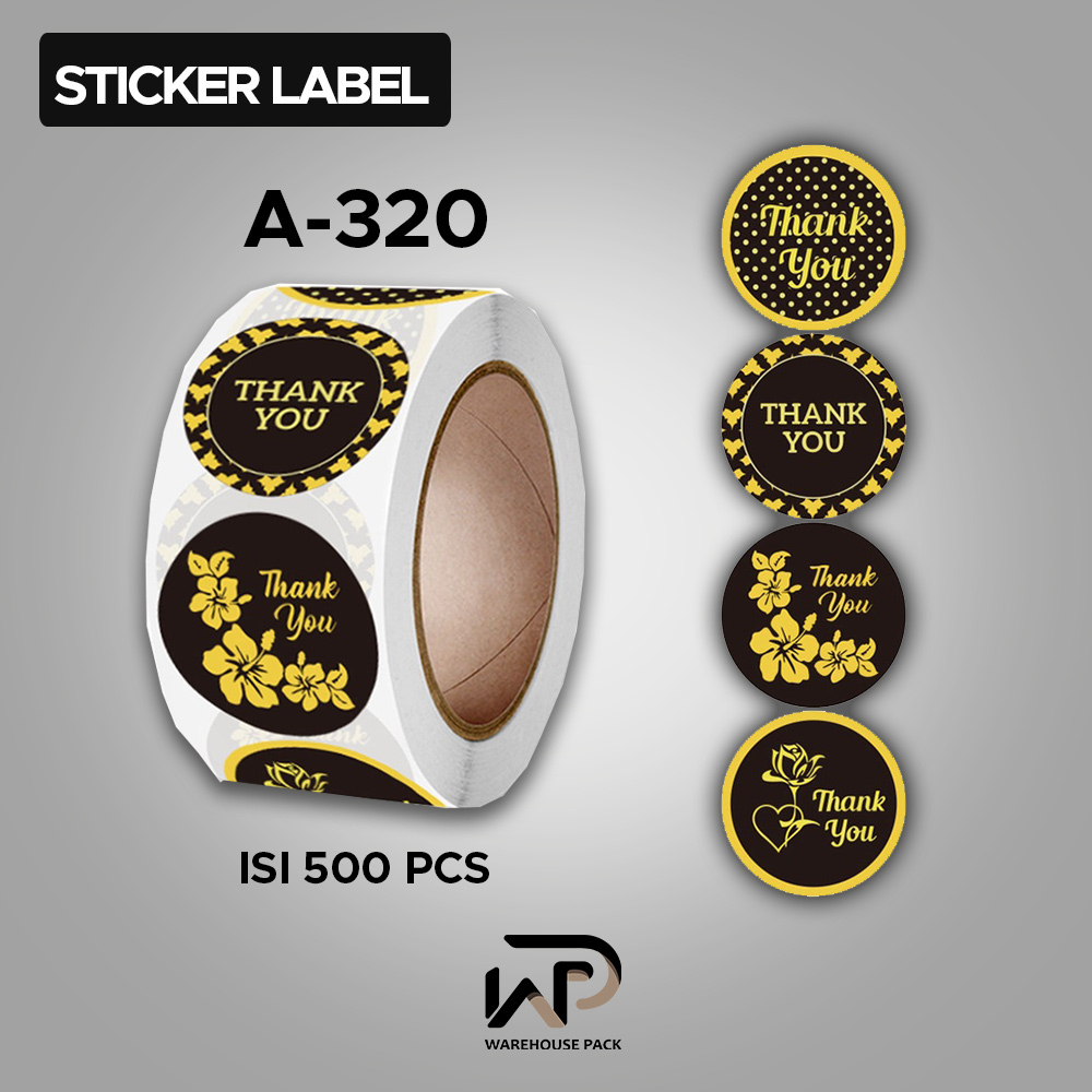 Jual 1 Roll 500 Pcs Stiker Label Tulisan Thank You For Your Order Stiker Label Packing