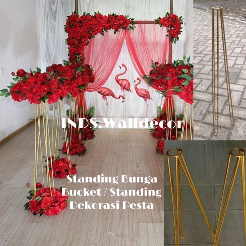 Jual Stand Flower Dekorasi Wedding / Standing Bucket Dekorasi Wedding
