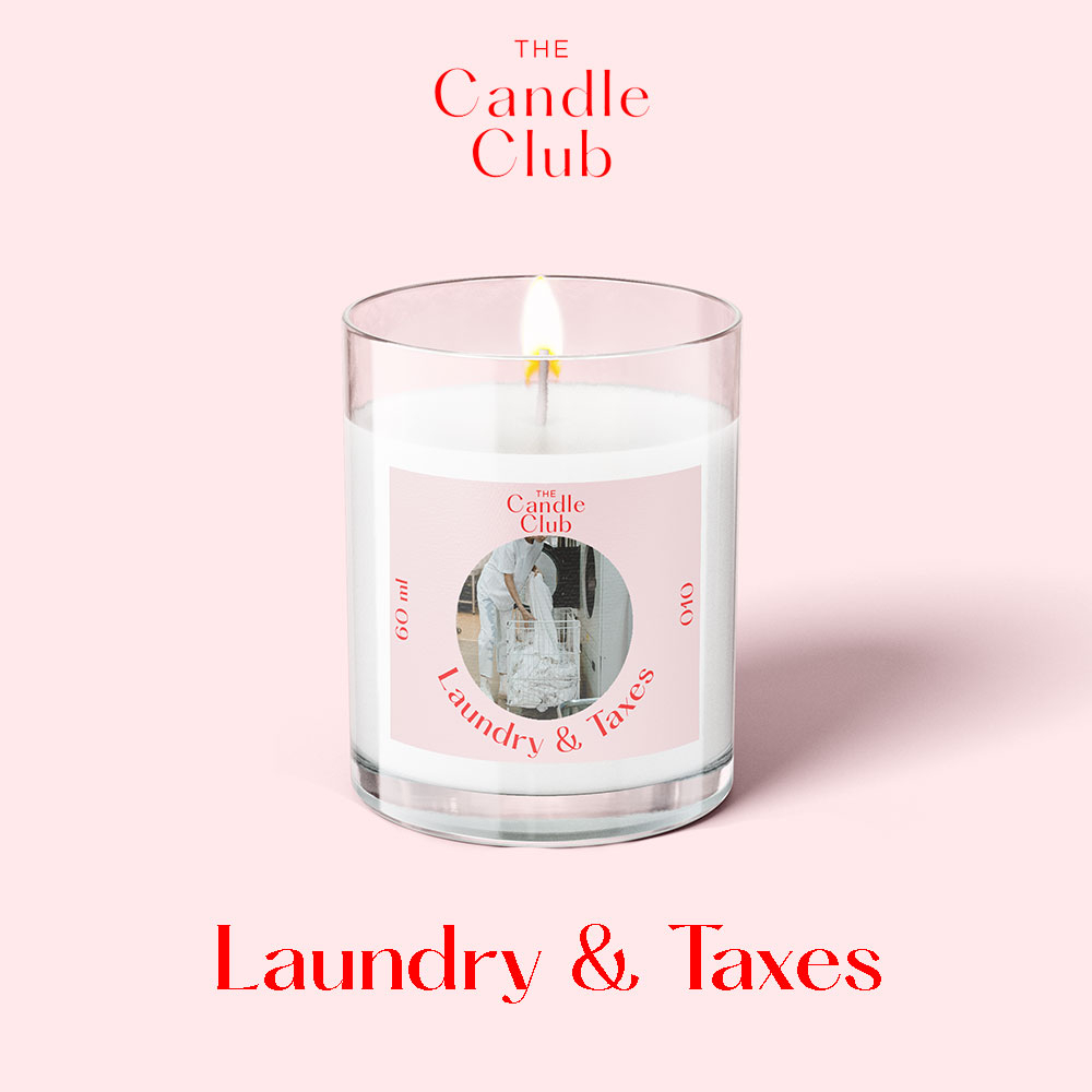 Jual 010. Laundry & Taxes Scented Soy Fragrance Lilin The Candle Club