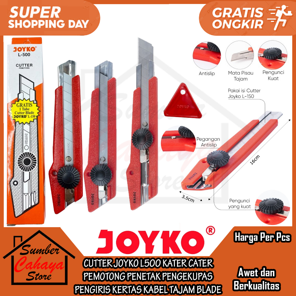 Jual Cutter Joyko L Pisau Kater Besar Cater Cutters Potong Memotong Menetak Mengelupas Kabel